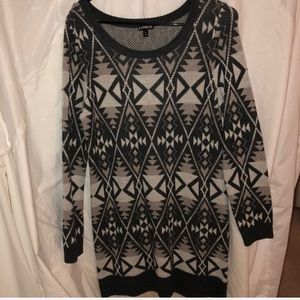 Express pattern sweater dress | Size: M